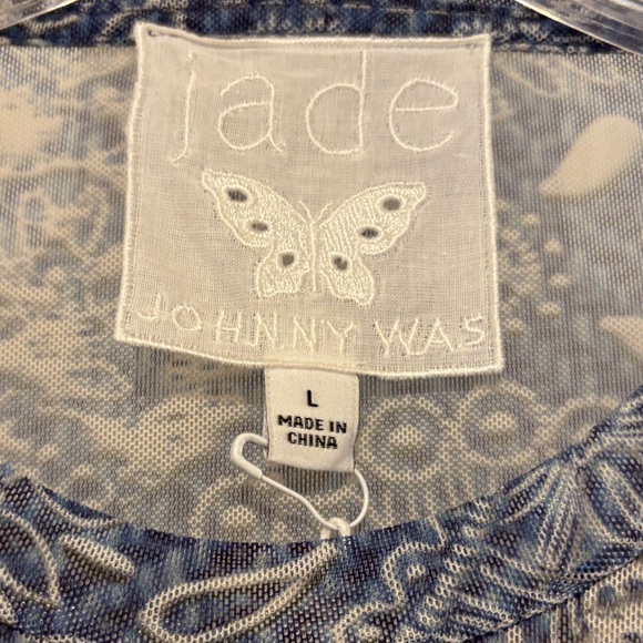 Johnny Was Navy Floral Long Sleeve Dress - Picture 7 of 12